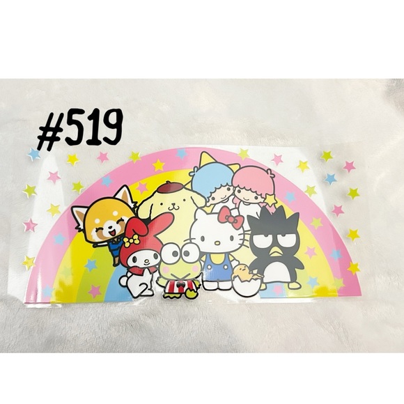 UV DTF Wrap Sticker Bundle of 4 Sheets Winnie the Pooh Toy Story Hello Kitty - Picture 3 of 5